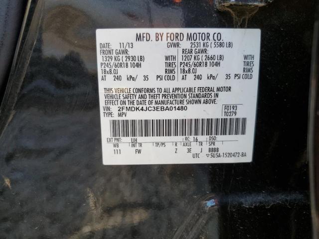 2014 Ford Edge Sel VIN: 2FMDK4JC3EBA01480 Lot: 43386974