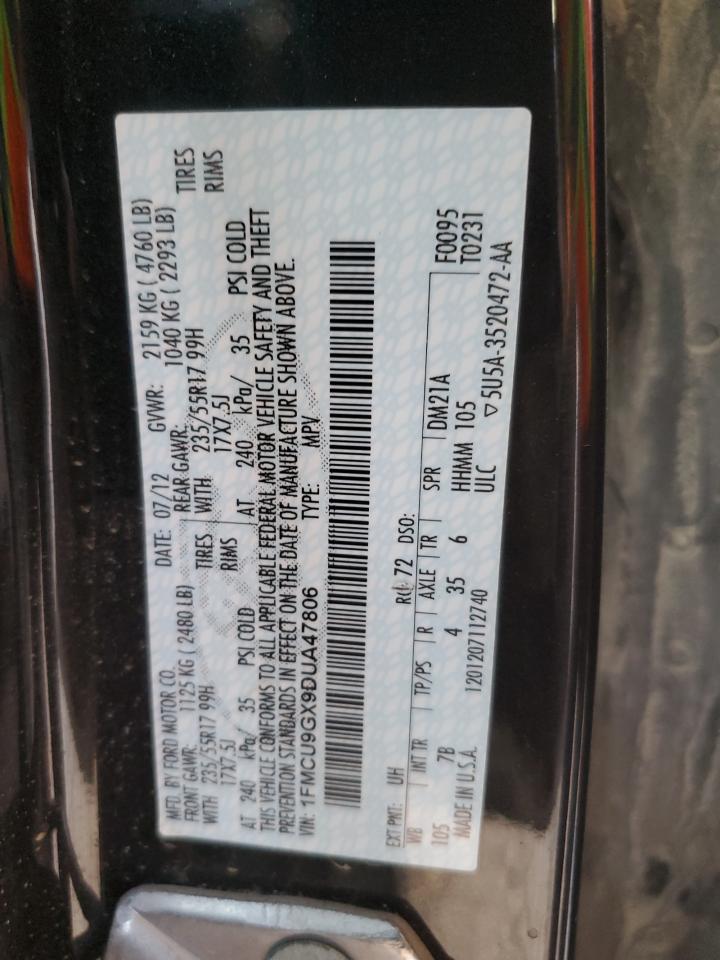 1FMCU9GX9DUA47806 2013 Ford Escape Se