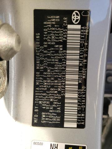 2020 TOYOTA COROLLA SE 5YFP4RCEXLP047559