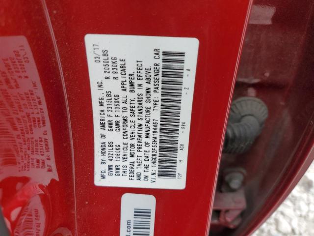 2017 HONDA ACCORD SPO - 1HGCR2F55HA194467