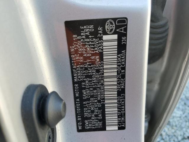 2019 TOYOTA COROLLA L 2T1BURHE3KC216855