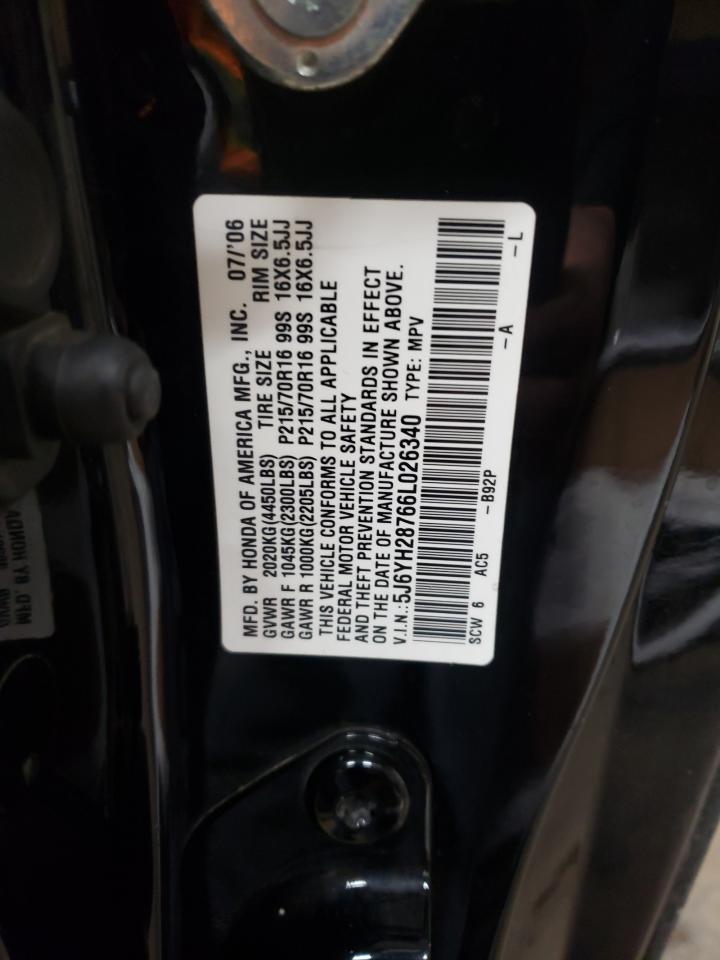 5J6YH28766L026340 2006 Honda Element Ex