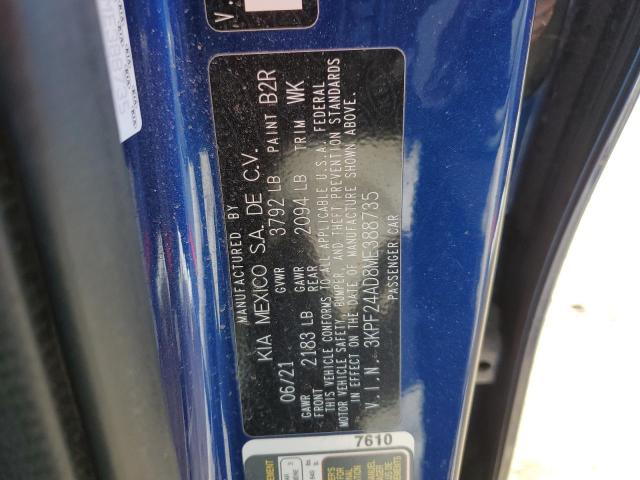 2021 KIA FORTE FE 3KPF24AD8ME388735