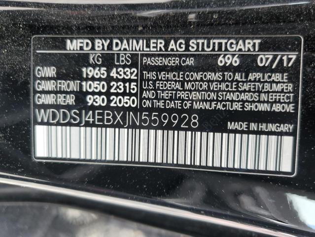 VIN WDDSJ4EBXJN559928 2018 Mercedes-Benz CLA-Class,... no.12