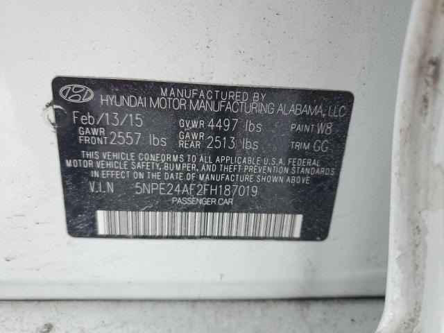 2015 HYUNDAI SONATA SE 5NPE24AF2FH187019