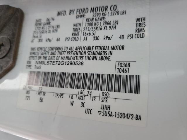 2016 FORD TRANSIT CO - NM0LS7E72G1290538