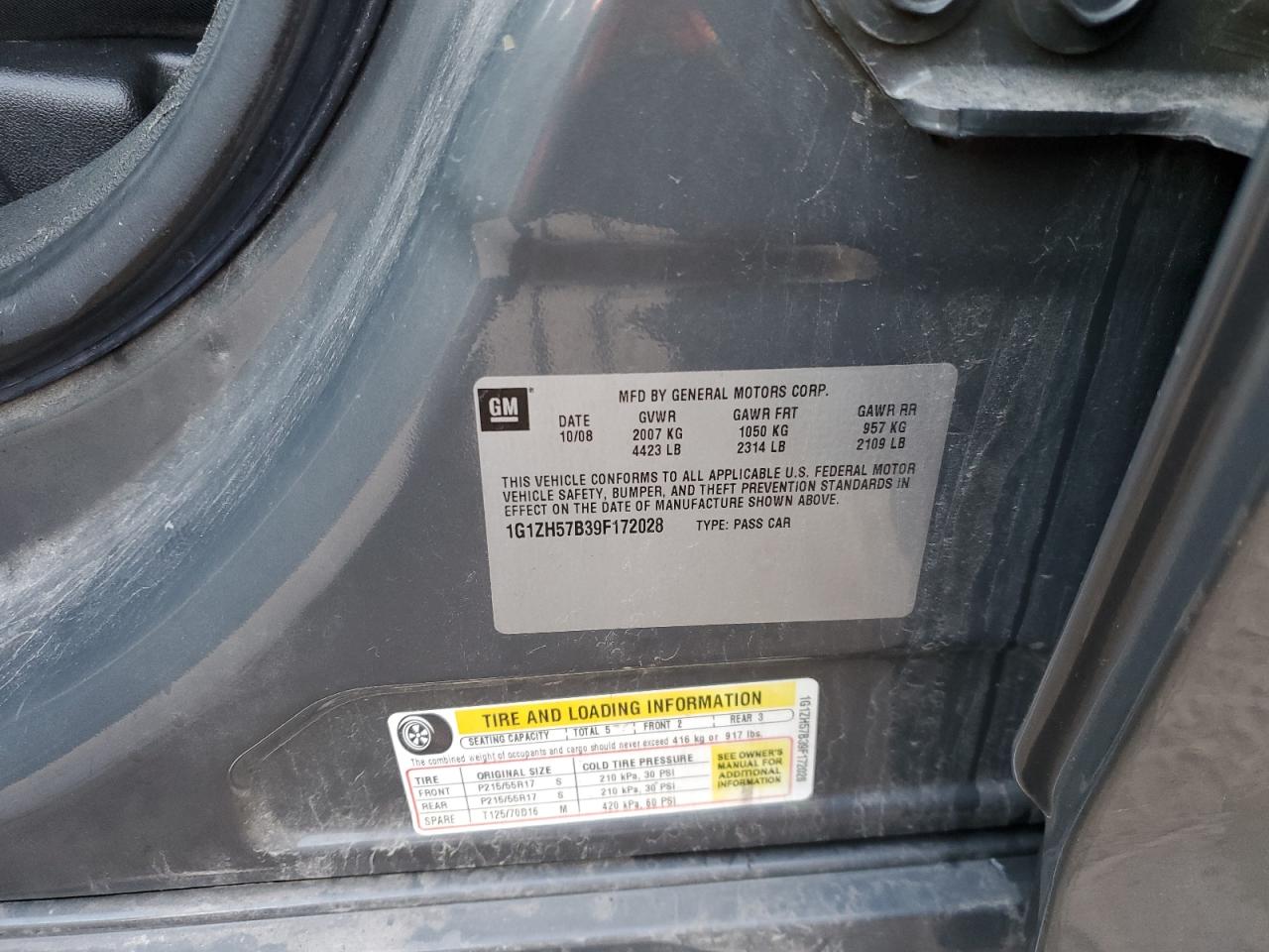 1G1ZH57B39F172028 2009 Chevrolet Malibu 1Lt