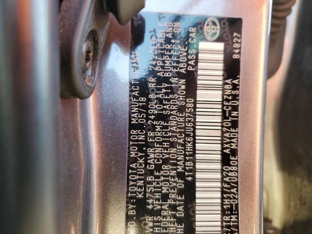 2018 TOYOTA CAMRY L - 4T1B11HK6JU637580