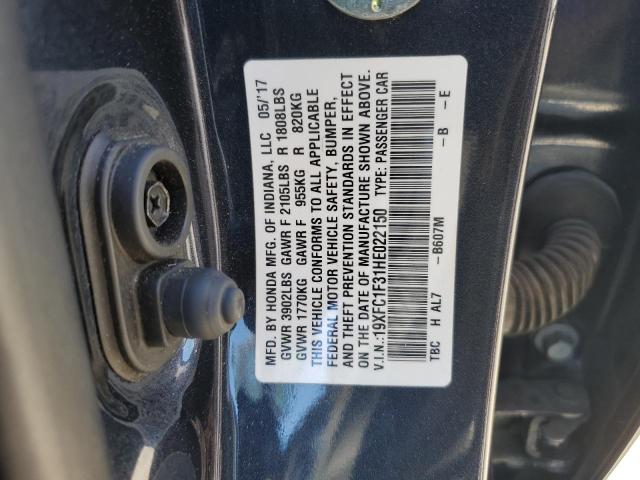 2017 HONDA CIVIC EX 19XFC1F31HE022150