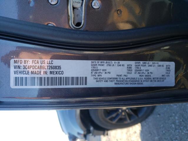2020 DODGE JOURNEY SE - 3C4PDCAB6LT260835