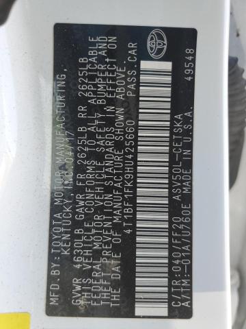 2017 TOYOTA CAMRY LE 4T1BF1FK9HU425660