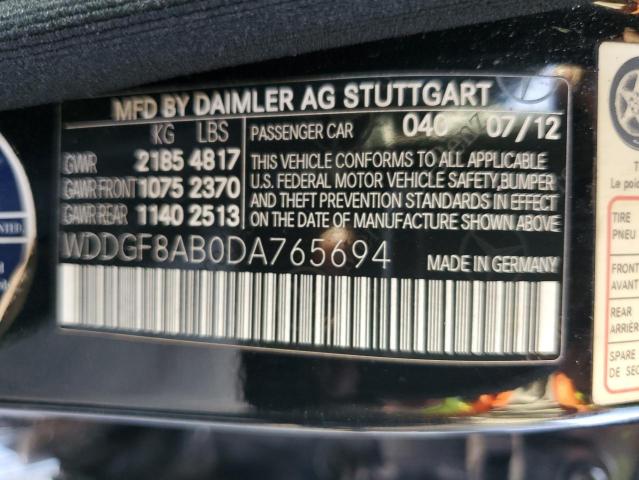 VIN WDDGF8AB0DA765694 2013 Mercedes-Benz C-Class, 3... no.12