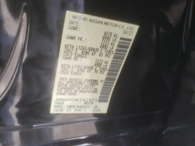 2017 NISSAN TITAN XD S 1N6BA1F42HN542475