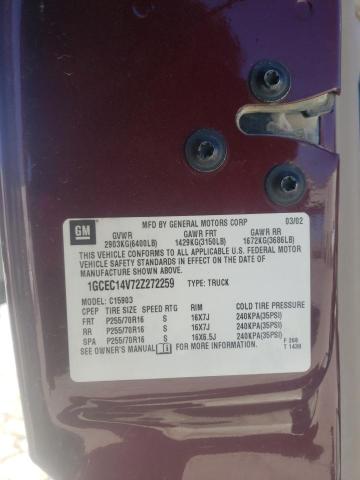 2002 Chevrolet Silverado C1500 VIN: 1GCEC14V72Z272259 Lot: 44593814