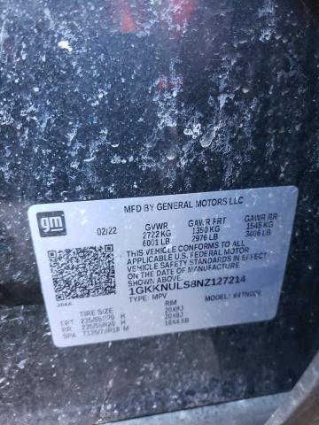 2022 GMC ACADIA SLT 1GKKNULS8NZ127214