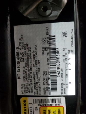 2017 FORD FUSION SE 3FA6P0HD8HR166037