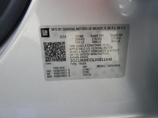 2018 CHEVROLET SILVERADO 3GCUKREC1JG611848