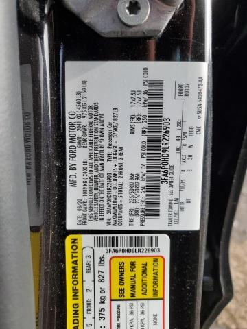 2020 FORD FUSION SE 3FA6P0HD9LR226903