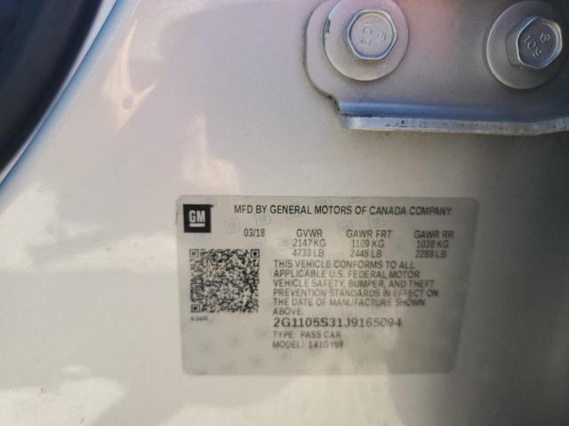 2018 Chevrolet Impala Lt VIN: 2G1105S31J9165094 Lot: 41869594