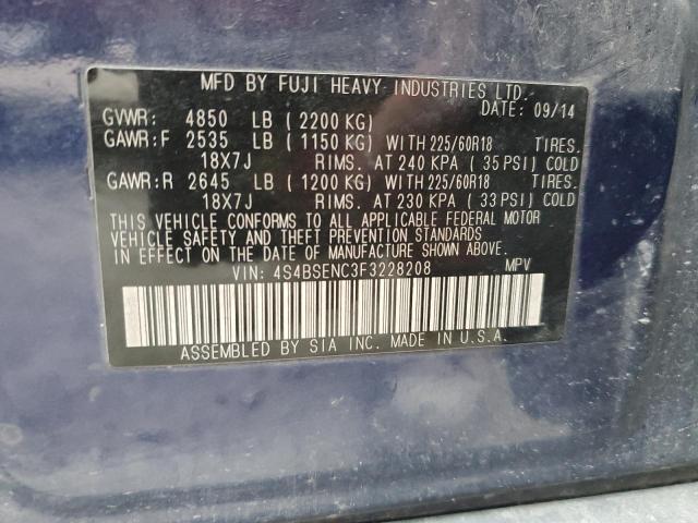 2015 SUBARU OUTBACK 3. 4S4BSENC3F3228208