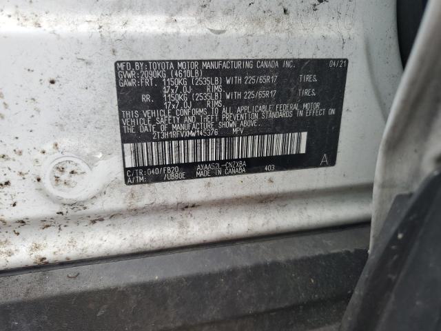 2021 TOYOTA RAV4 LE 2T3H1RFVXMW145376