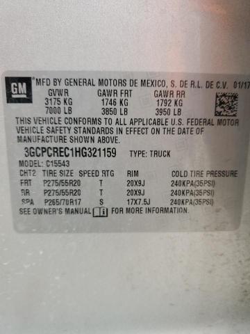 2017 CHEVROLET SILVERADO - 3GCPCREC1HG321159