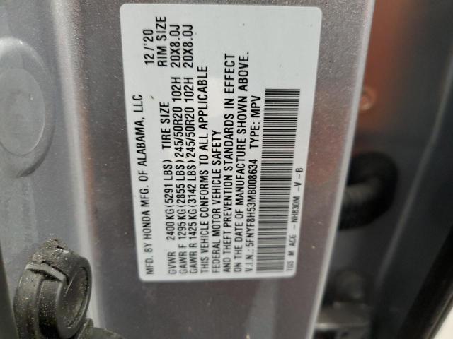 2021 HONDA PASSPORT E - 5FNYF8H53MB008634
