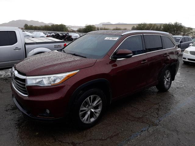 VIN 5TDJKRFH8FS095073 2015 Toyota Highlander, Xle no.1