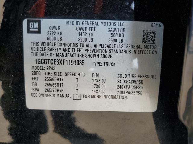 2015 CHEVROLET COLORADO Z 1GCGTCE3XF1191035