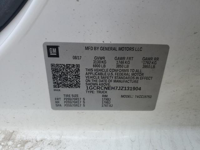 2018 CHEVROLET SILV1500 4 1GCRCNEH7JZ131904