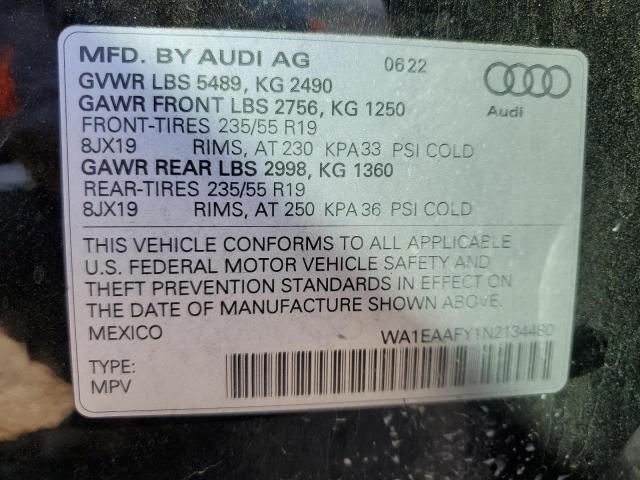 WA1EAAFY1N2134480 2022 AUDI Q5, photo no. 12