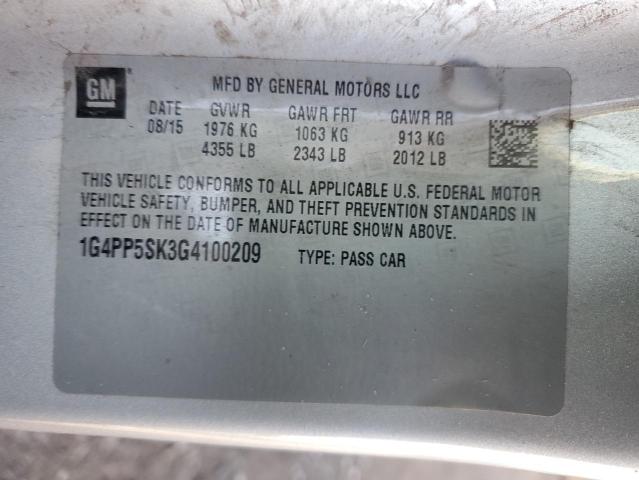 Image 13 of 2016 Buick Verano salvage vehicle - Lot #40570034 at Copart