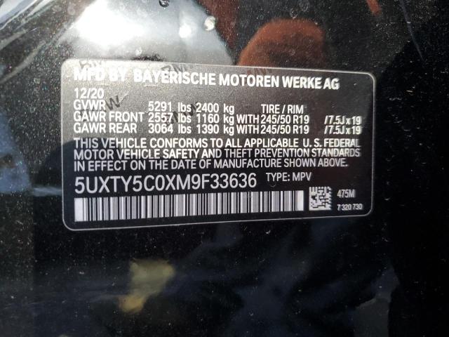 5UXTY5C0XM9F33636 2021 BMW X3, photo no. 12