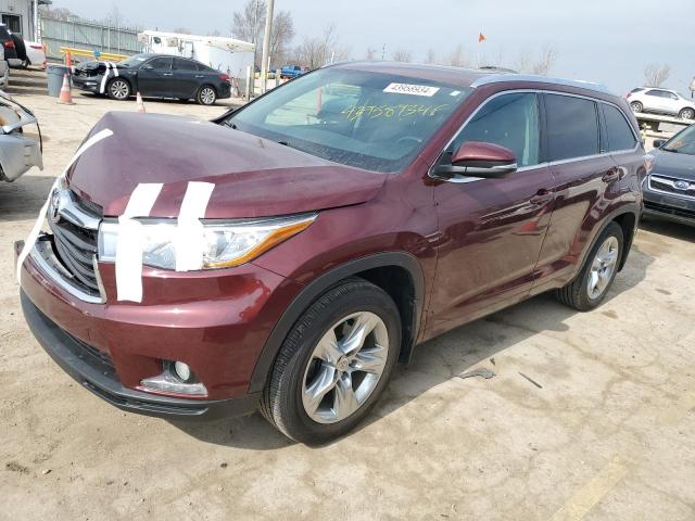 VIN 5TDDKRFH3ES019644 2014 Toyota Highlander, Limited no.1