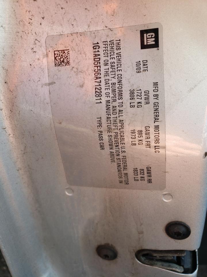 1G1AD5F56A7122811 2010 Chevrolet Cobalt 1Lt