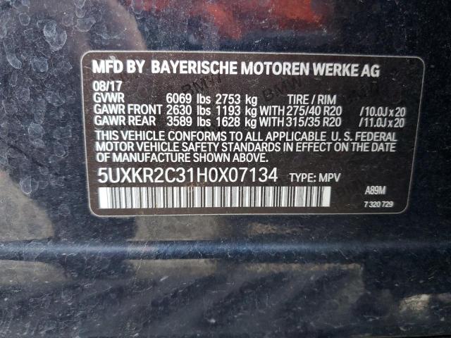 2017 BMW X5 SDRIVE3 5UXKR2C31H0X07134