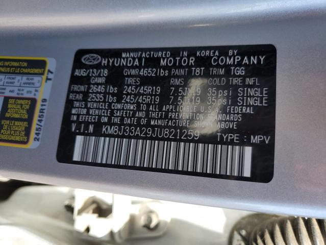 2018 HYUNDAI TUCSON VAL - KM8J33A29JU821259