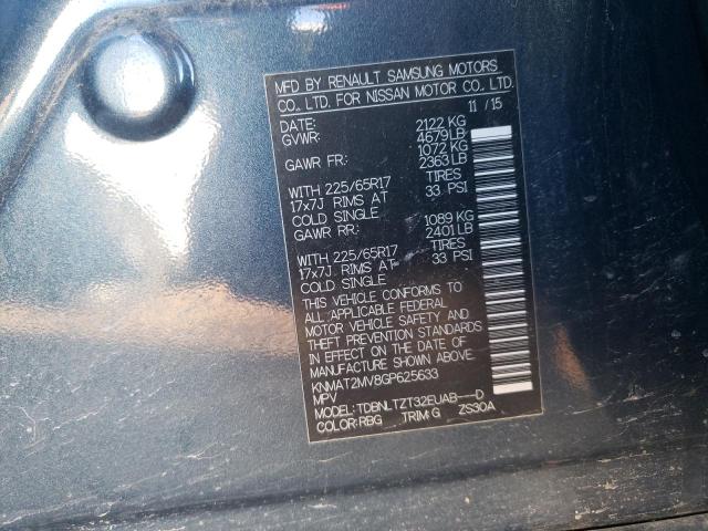 2016 NISSAN ROGUE S - KNMAT2MV8GP625633