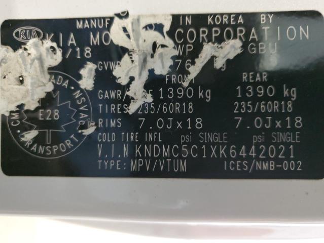 2019 KIA SEDONA EX KNDMC5C1XK6442021
