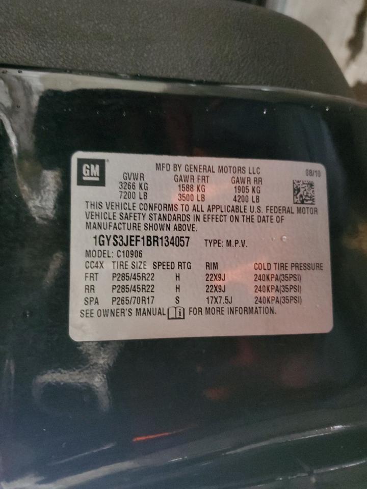 1GYS3JEF1BR134057 2011 Cadillac Escalade Esv Premium