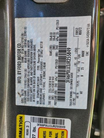 3FA6P0LU3JR255849 2018 FORD FUSION - Image 12