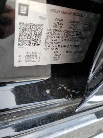 2020 CHEVROLET SILVERADO - 1GCRYDED4LZ361489