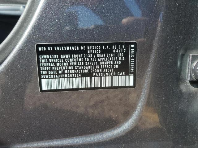 2017 VOLKSWAGEN JETTA S 3VW2B7AJ1HM367224