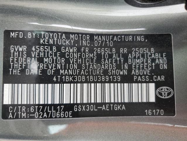 4T1BK3DB1BU389139 2011 Toyota Avalon Base