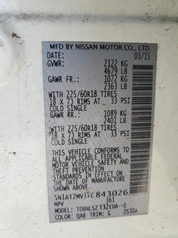 2015 NISSAN ROGUE S 5N1AT2MV1FC843026