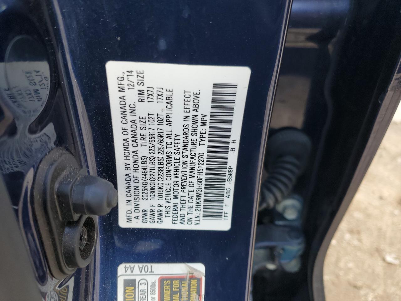 2HKRM3H50FH512270 2015 Honda Cr-V Ex 2HKRM3H50FH512270 2015 Honda Cr-V Ex