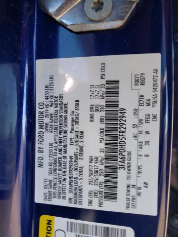 2015 FORD FUSION SE - 3FA6P0HD5FR292949