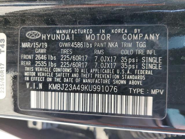 2019 HYUNDAI TUCSON SE KM8J23A49KU991076
