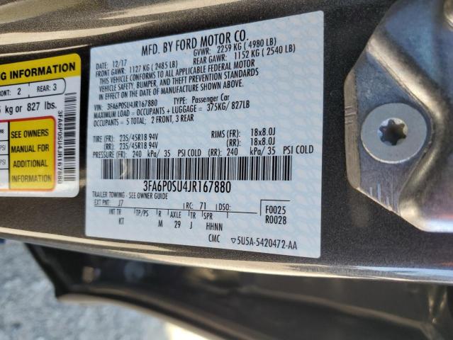 3FA6P0SU4JR167880 2018 FORD FUSION - Image 13