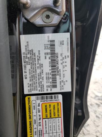 2019 FORD FUSION S - 3FA6P0G75KR276823
